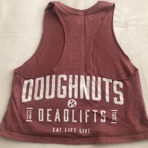 doughnuts and deadlifts Tops - Doughnuts and Deadlifts crop doughnuts and deadlifts Tops - Doughnuts and Deadlifts crop